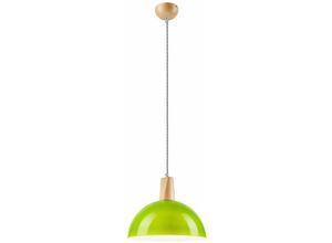 4251334891949 - Hängeleuchte E27 Glas Holz Retro Design Pendelleuchte Küche Esszimmer - Spring Green