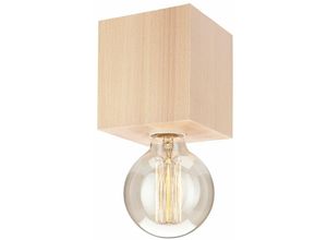 4251334892946 - Licht-erlebnisse - Deckenlampe Holz klein Würfel für E27 105 cm breit Flur Wohnzimmer - Natur