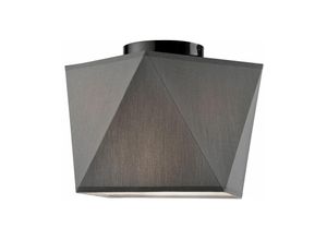 4251334893998 - Licht-erlebnisse - Deckenleuchte E27 Grau Schwarz Stoff Metall Modern Deckenlampe - Schwarz Grau