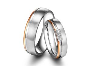 4251338117243 - Trauring TRESOR 1934 60186015 60186016 Fingerringe Gr 50 mit Zirkonia Edelstahl 5 mm rosegold (silberfarben roségoldfarben kristallweiß kristallweiß) Damen Trauringe wahlweise mit oder ohne Zirkonia (synth)