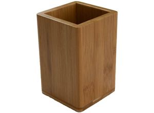 4251345904430 - Zahnputzbecher Bambus 76 x 76 x 11cm Aufbewahrung Zahnpasta Zahnbürstenhalter - Braun