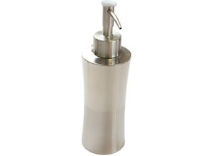 4251345904522 - Bagnoxx - Seifenspender Edelstahl 450ml Grau Silber 188cm hoch 55cm Durchmesser Pumpspender nachfüllbar - Silber