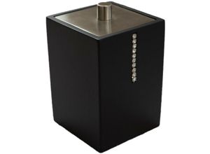 4251345904584 - Bagnoxx - Wattepadhalter Wattepadspender Schwarz 7 x 7 x 10cm Polyresin 7 x 7 x 10cm Schwarz - Schwarz