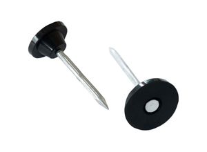 4251345915351 - Jardinion - Noppenbahn Nagel Dichtnagel mit Montageknopf 100 Stück Silber zur Befestigung von Noppenbahnen   Noppenfolien - Silber