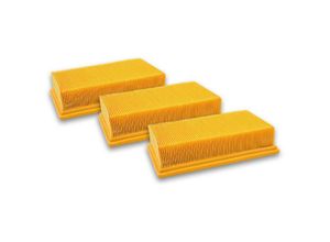 4251358544340 - Vhbw - 3x Flachfaltenfilter Filter kompatibel mit Dewalt D27091 D279015 D27902 D279025 Staubsauger