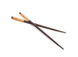 4251358587958 - Vhbw - 1 Paar Essstäbchen - Chopsticks Holz anti-rutsch Design hell braun