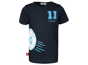 4251361659178 - - T-Shirt FUßBALL NR 11 in marine Gr92