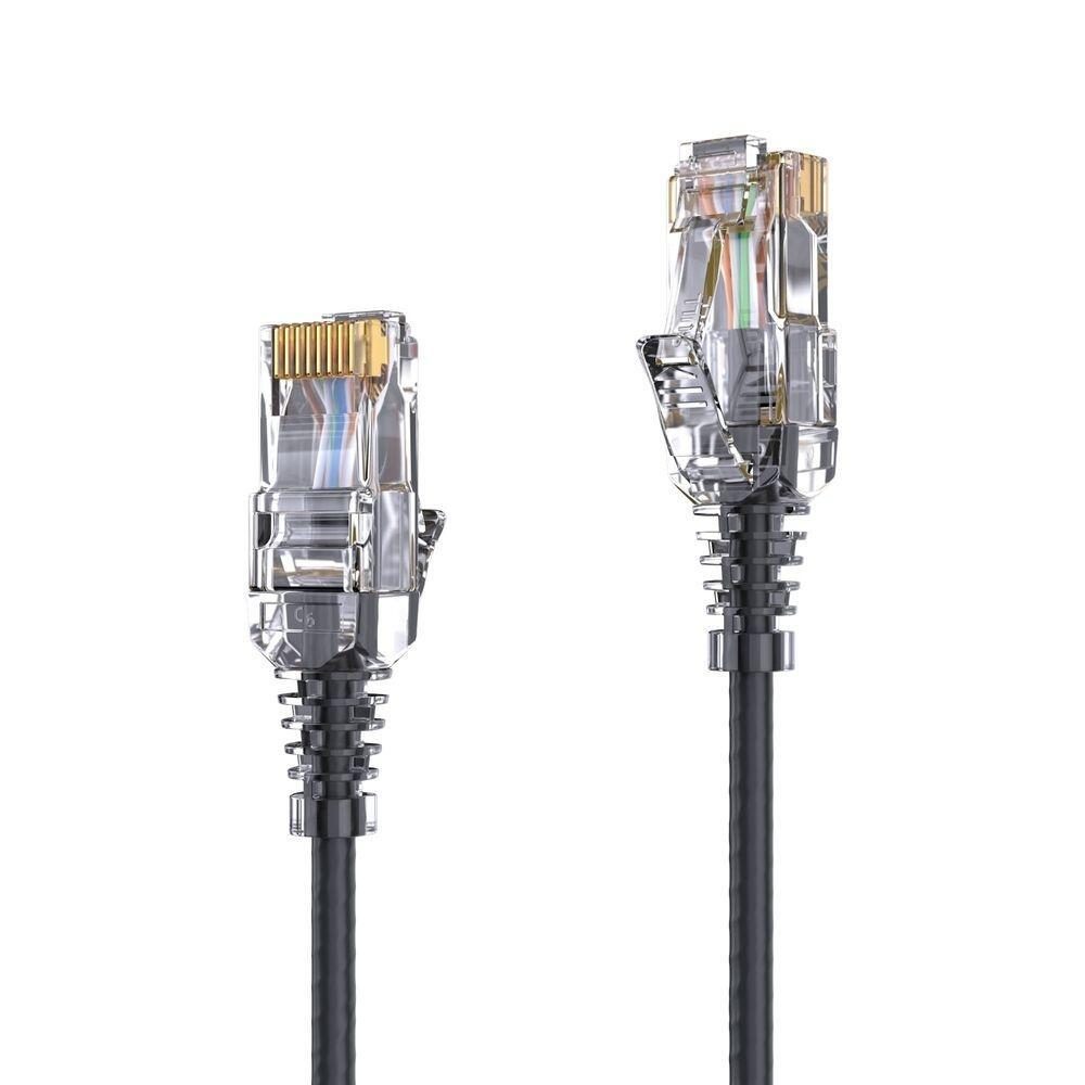 4251364708460 - 0 CAT 6 Patchkabel SLIM - UTP - LSOH - schwarz - 200m