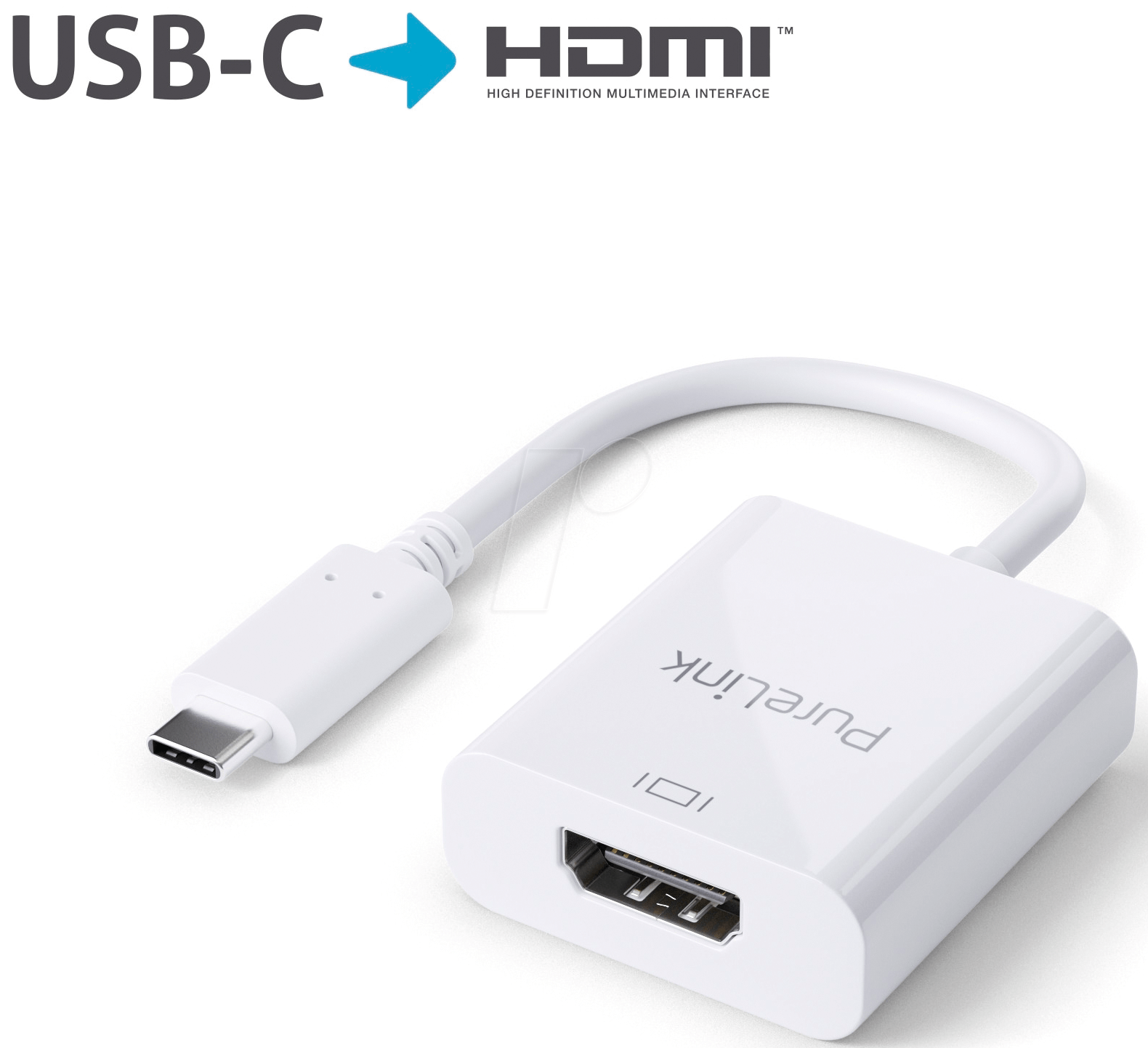 4251364709351 - Adapter USB-C auf HDMI 4K60 iSerie 010m weiß für Auflösun