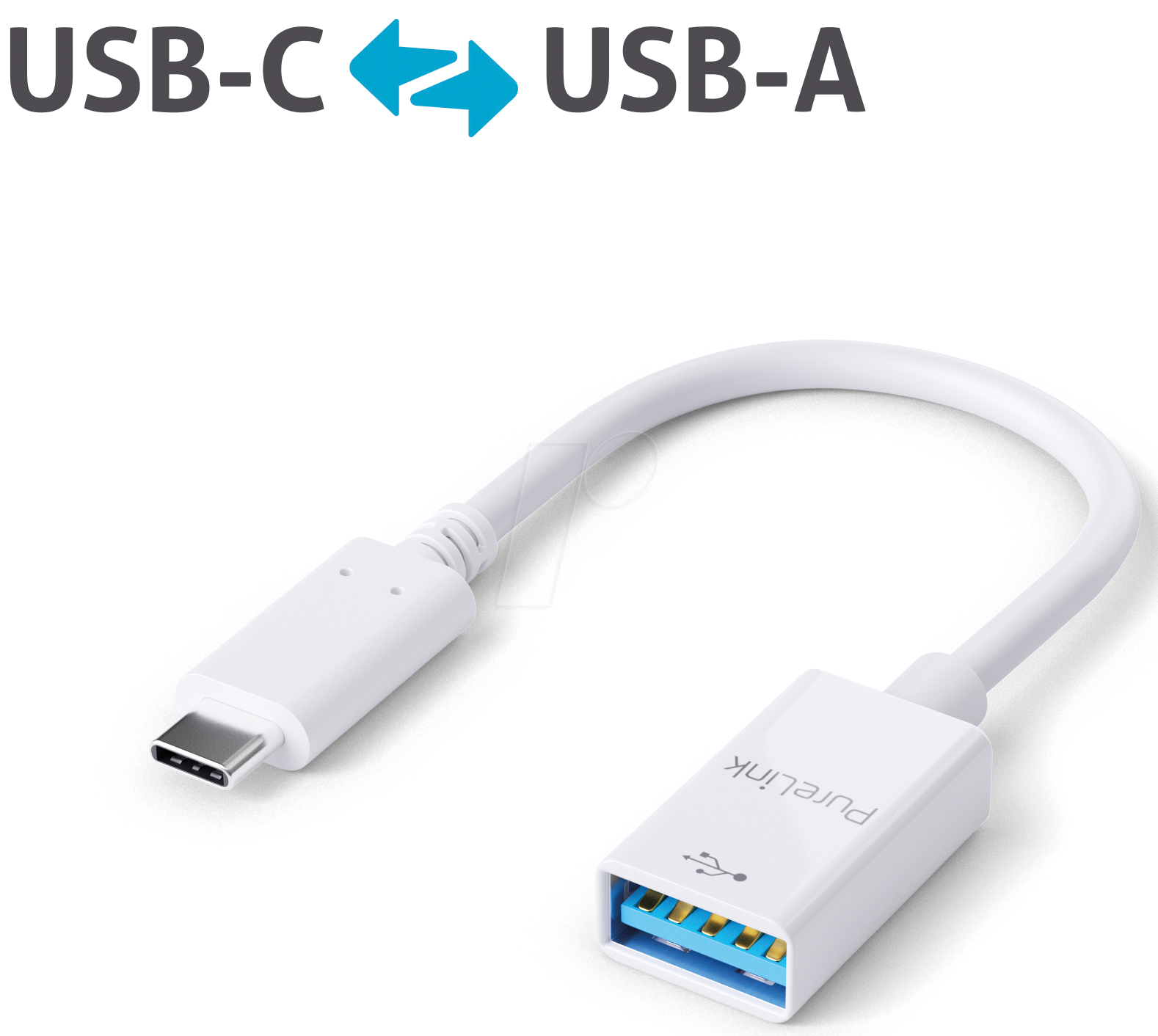 4251364718988 - PURE IS230 - USB 30 Adapter iSerie C Stecker auf A Buchse weiß 01 m