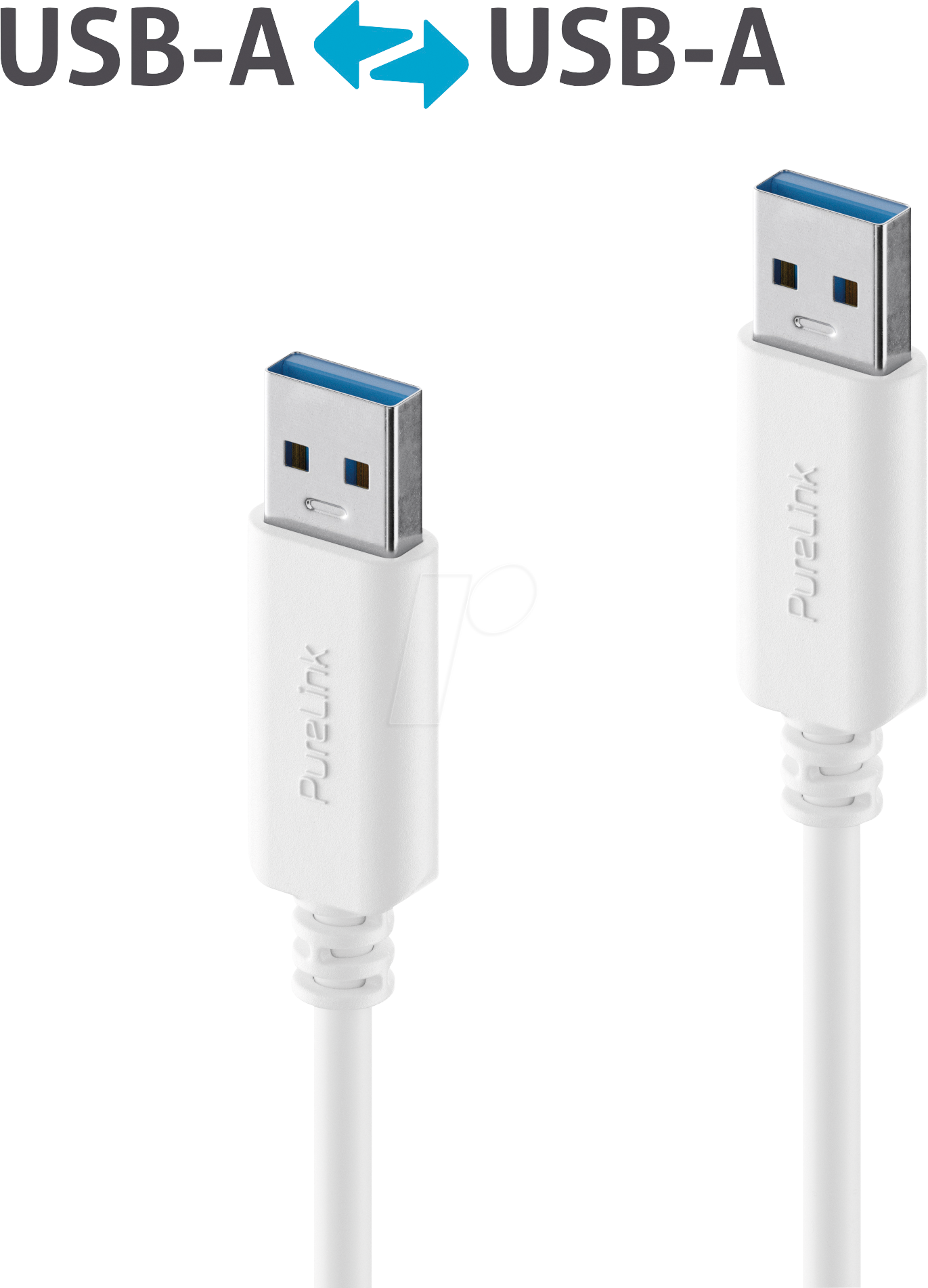 4251364730751 - PURE IS2400-020 - USB 5 Gb s Kabel iSerie A Stecker auf A Stecker weiß 20 m