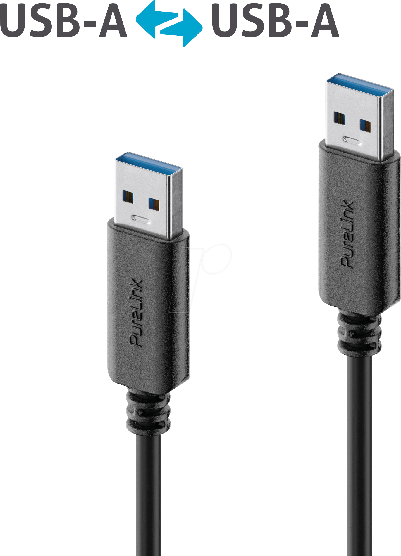 4251364730775 - PURE IS2401-010 - USB 30 Kabel iSerie A Stecker auf A Stecker schwarz 10 m