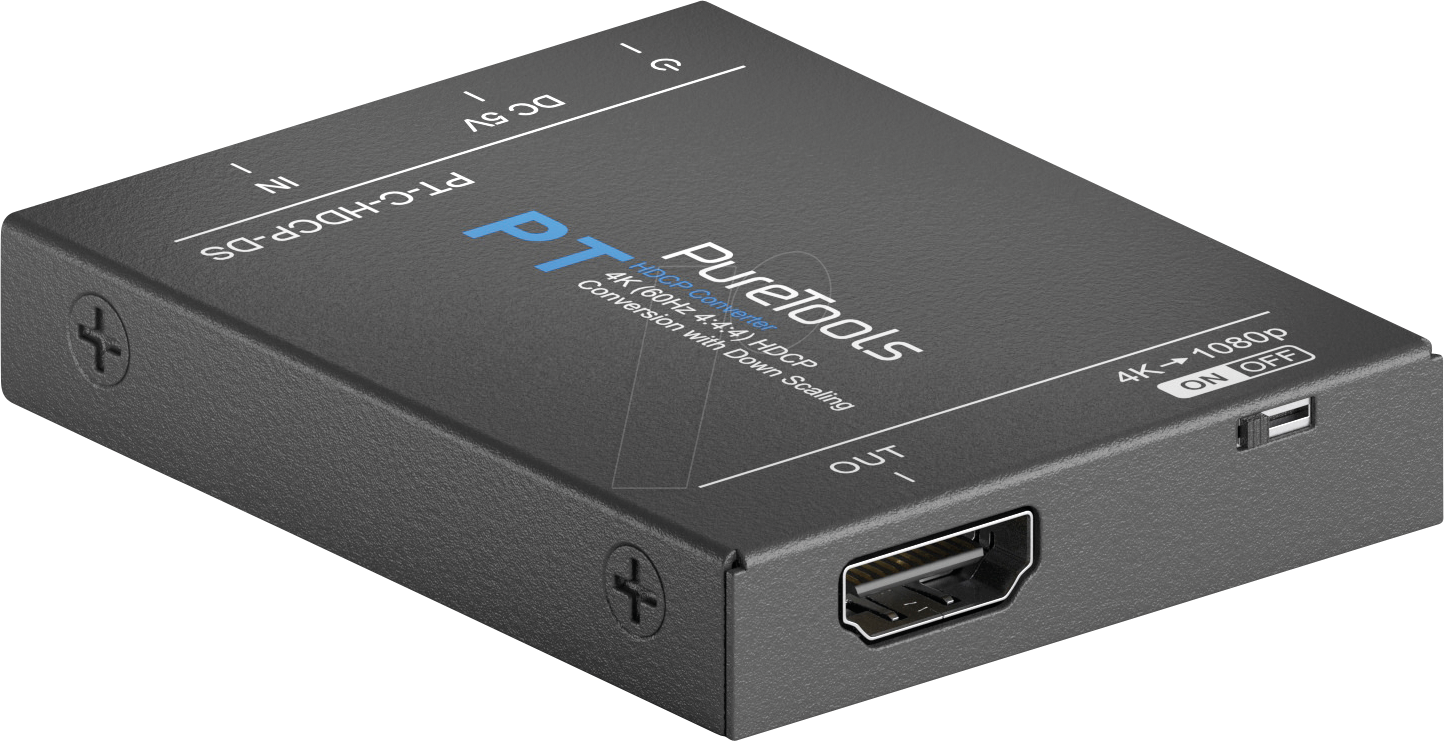 4251364734957 - PURE PT-CHDCPDS - HDMI HDCP Konverter und Repeater Downscaler 4K 60 Hz 15 m