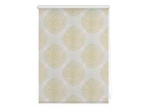 4251369826053 - Seitenzugrollo ORIGINAL Rollo Klemmfix ohne Bohren blickdicht Stripy Boho Drop India Rollos Gr 150 cm stufenlos positionierbar 60 cm beige (beige weiß) Kinder Kinderzimmer-Rollos