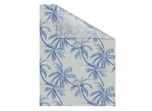 4251369829870 - ORIGINAL Fensterfolie Fensterfolie selbstklebend Sichtschutz Blueprint Palms - Blau Fensterfolien Gr B L 50 cm x 100 cm blau Fensterdekoration