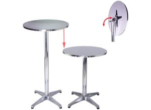 4251379451948 - Trutzholm ® baumarktplus - Stehtisch 2in1 Alu Bistrotisch Bartisch höhenverstellbar 70 115cm Ø60cm