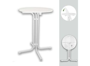 4251379461992 - Baumarktplus - Stehtisch klappbar ø 70 cm Höhe 110 cm Stahl Gastrotisch Partytisch Bistrotisch Gartentisch