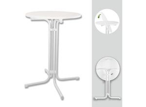 4251379462012 - Baumarktplus - Stehtisch klappbar ø 80 cm Höhe 110 cm Stahl Gastrotisch Partytisch Bistrotisch Gartentisch