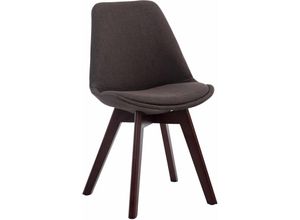 4251380418961 - - Besucherstuhl Borneo V2 Stoff dunkelgrau walnuss