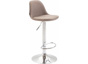 4251380469383 - - Barhocker Kiel Stoff chrom taupe