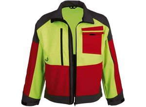 4251387516738 - Sonstige - neutrale Produktlinie Softshelljacke Forest Jack Gr s leuchtgelb-rot grau