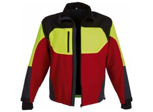 4251387518824 - Stretchjacke Forest Jack Red Gr m leuchtgelb-rot-grau