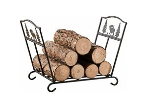 4251388616918 - Sobuy - SDA05-SCH Kaminholzregal klappbar Brennholzregal Kaminholzständer Feuerholzablage Feuerholzregal Kaminholzhalter bht 57x36x32cm