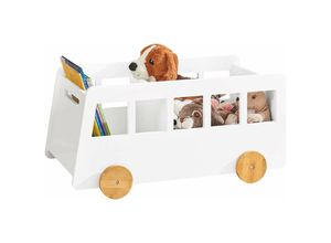 4251388616956 - KMB41-W Kinderregal Aufbewahrungsregal für Kinder Bücherständer Spielzeugregal Bücherregal Kinder bht ca 68x33x43cm - Sobuy