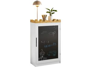 4251388616970 - SoBuy KMB43-W Kinder Kommode Kinderregal mit Tafel Kinder Bücherregal Spielzeugregal Aufbewahrungsschrank für Kinder Kinderschrank Kinderzimmer Möbel