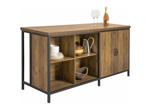 4251388617021 - Sobuy - KNL01-F Kücheninsel freistehend Küchenschrank Highborad Kommode Schrank Sideboard Bartisch Buffet Industrie-Design bht ca 170x89x60cm