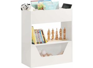 4251388617656 - KMB51-W Kinderregal Aufbewahrungsregal für Kinder Spielzeugregal Bücherregal Kinder Spielzeug-Organizer Regal Kinderzimmer bht ca 66x80x32cm - Sobuy