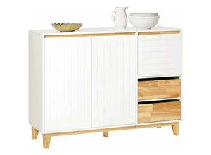 4251388619940 - Sobuy - FSB75-WN Sideboard Küchenschrank Kommode Schrank Flurschrank Buffet Schuhschrank Küchekommode Aufbewahrungsschrank TV-Schrank Weiß-Natur bht