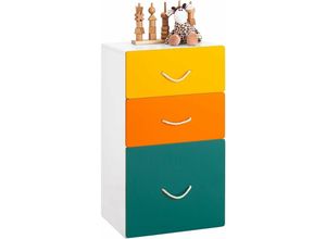 4251388625675 - KMB72-W Kinder Spielzeugtruhe Spielzeugkiste mit Deckel Aufbewahrungsbox Kinder Spielzeugbox Spielzeug Aufbewahrung Kinder Schrank bht ca 45x80x40cm