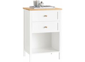 4251388628911 - Sobuy - FBT126-WN Nachttisch Boxspringbett Beistelltisch schmal Sofatisch Telefontisch Nachtschrank Nachtkommode Weiß bht ca 40x60x30cm