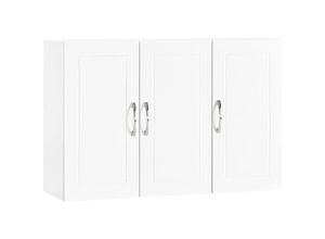 4251388633601 - Sobuy - FRG231-L-W Hängeschrank Badschrank mit zwei Türen Küchenschrank Medizinschrank Wandschrank Badmöbel Weiß bht ca 90x60x30cm