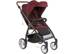 4251388767115 - Kinder-Buggy GESSLEIN Smiloo Happy + schwarz tabak maroon rot rot (schwarz tabak maroon rot) Baby Kinderwagen Kinderbuggys mit Einhand-Faltmechanismus 