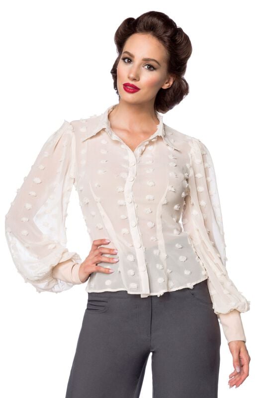 4251393715811 - Vintage-Bluse Bluse beige in XL