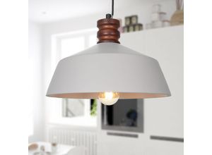 4251393930863 - Pacohome - Paco Home led Pendelleuchte E27 Lampe Für Wohnzimmer Esszimmer Küche Höhenverstellbar Beton-Grau ohne Leuchtmittel