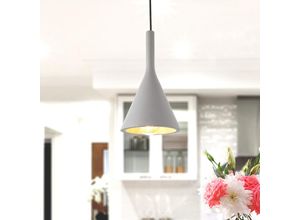 4251393931693 - Pendelleuchte E27 Lampe Für Wohnzimmer Esszimmer Küche Höhenverstellbar Beton-Grau ohne Leuchtmittel - Paco Home