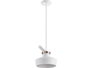 4251393980578 - Paco Home Deckenlampe led Pendelleuchte Wohnzimmer und Arbeitszimmer Industrial Design E27 ohne Leuchtmittel Weiß Kupfer