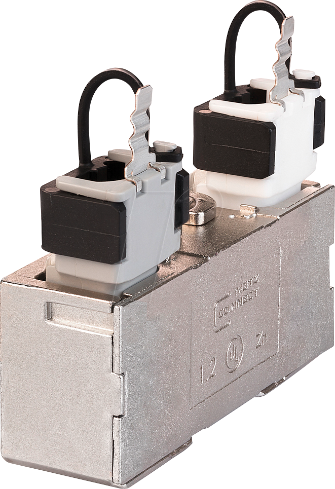 4251394608129 - Connect - Kabelverbinder Cat6A RJ45 26AWG Feldkonf Schirm massiv Geeignet für Rundkabel - Silber