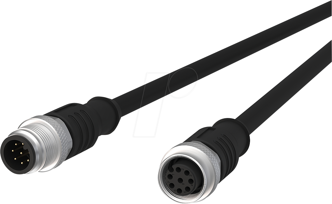 4251394648040 - MC 142MEA12050 - Sensorleitungen M12 8 pol Stecker > Kupplung 5 m