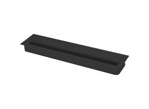 4251396923107 - Confurn - Kabeldurchgang eckig mit Staubschutzbürste 350x70x25mm Alu schwarz ral 9005