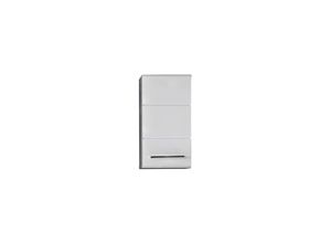 4251398955724 - NanoBad Badschrank 1 Tür Beton Stone Dekor weiß Hochglanz