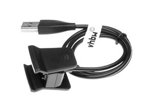 4251407705180 - vhbw 055m USB-Kabel Ladekabel schwarz kompatibel mit Fitnessarmband Smart Watch Fitbit Alta HR - ohne Reset-Funktion