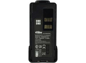 4251407736122 - vhbw Akku kompatibel mit Motorola XiR P8668 Funkgerät Walkie Talkie (1800mAh 74V Li-Ion) + Gürtelclip