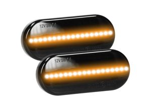 4251417232928 - 2 Stück led Seitenblinker Smoke - 12 v - Schwarz - mit E9 Prüfzeichen - Plug & Play Technik - Blinker Seitenblinkerleuchte Blinkerleuchte Laufblinker