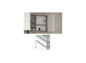 4251421901902 - VICCO Badspiegel FYNN 80 x 64 cm Grau Beton - Spiegel Spiegelschrank Wandspiegel