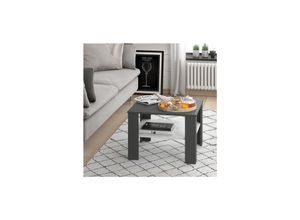 4251421917736 - VICCO Couchtisch HOMER Anthrazit Weiß 60x60 cm Wohnzimmer Sofatisch Kaffeetisch