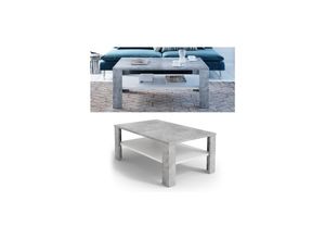 4251421918177 - VICCO Couchtisch Beton Optik Weiß Wohnzimmertisch Beistelltisch Holztisch